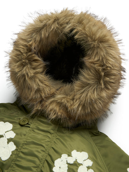 Denim Tears Cotton Wreath Chainstitch N-2B Flight Jacket Military Green