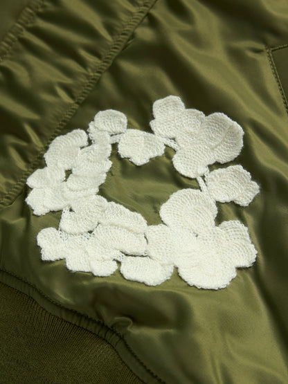 Denim Tears Cotton Wreath Chainstitch N-2B Flight Jacket Military Green