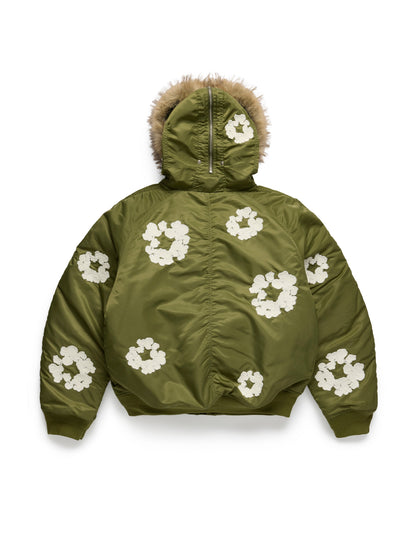 Denim Tears Cotton Wreath Chainstitch N-2B Flight Jacket Military Green