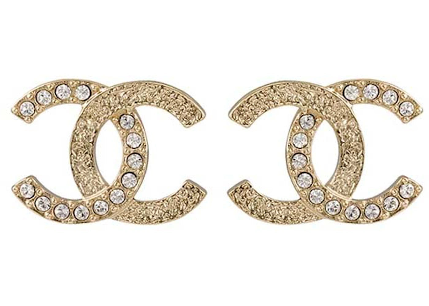 Chanel Cc Logo Earrings Gold (Aba227)