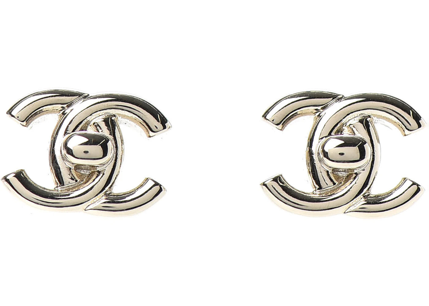 Chanel Cc Turnlock Clip On Earrings Gold