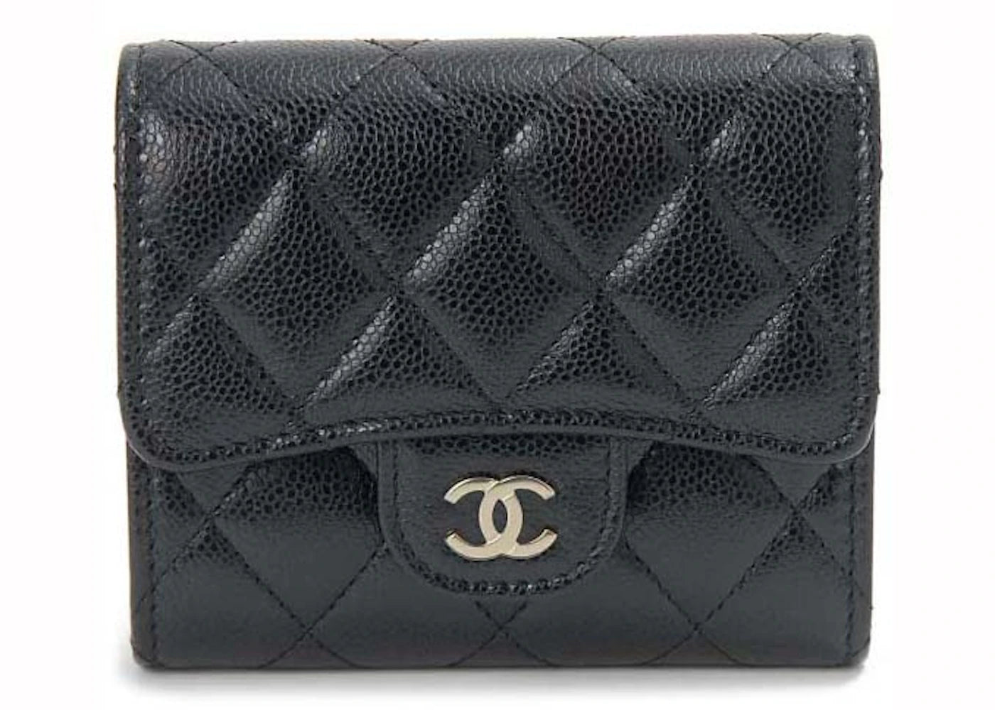 Chanel Classic Small Flap Tri-Fold Wallet Black (Ap0229)
