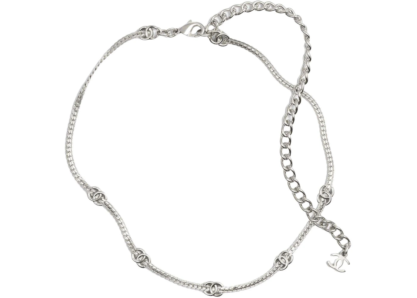 Chanel Metal Choker Silver (Abe255 B18058 Nzs81)