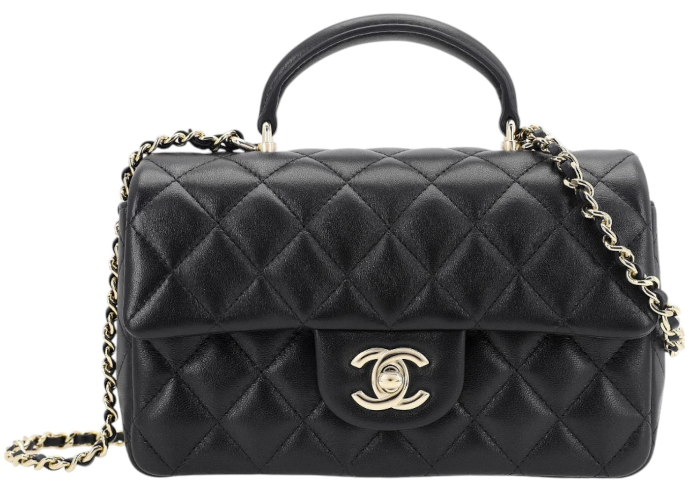 Chanel Mini Classic Flap Bag With Handle Black