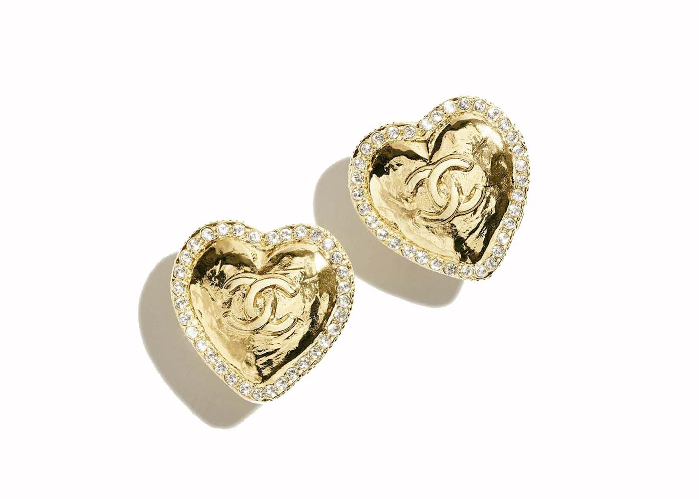 Chanel Puces D'Oreilles Earrings Gold/Crystal (Abd072 B16157 Nw375)