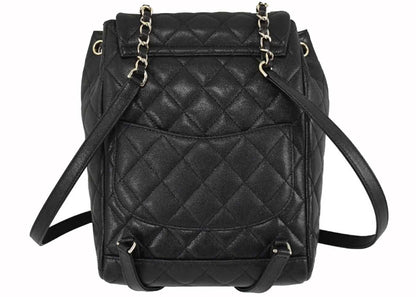 chanel small 23s grained calfskin backpack black (as4058) 