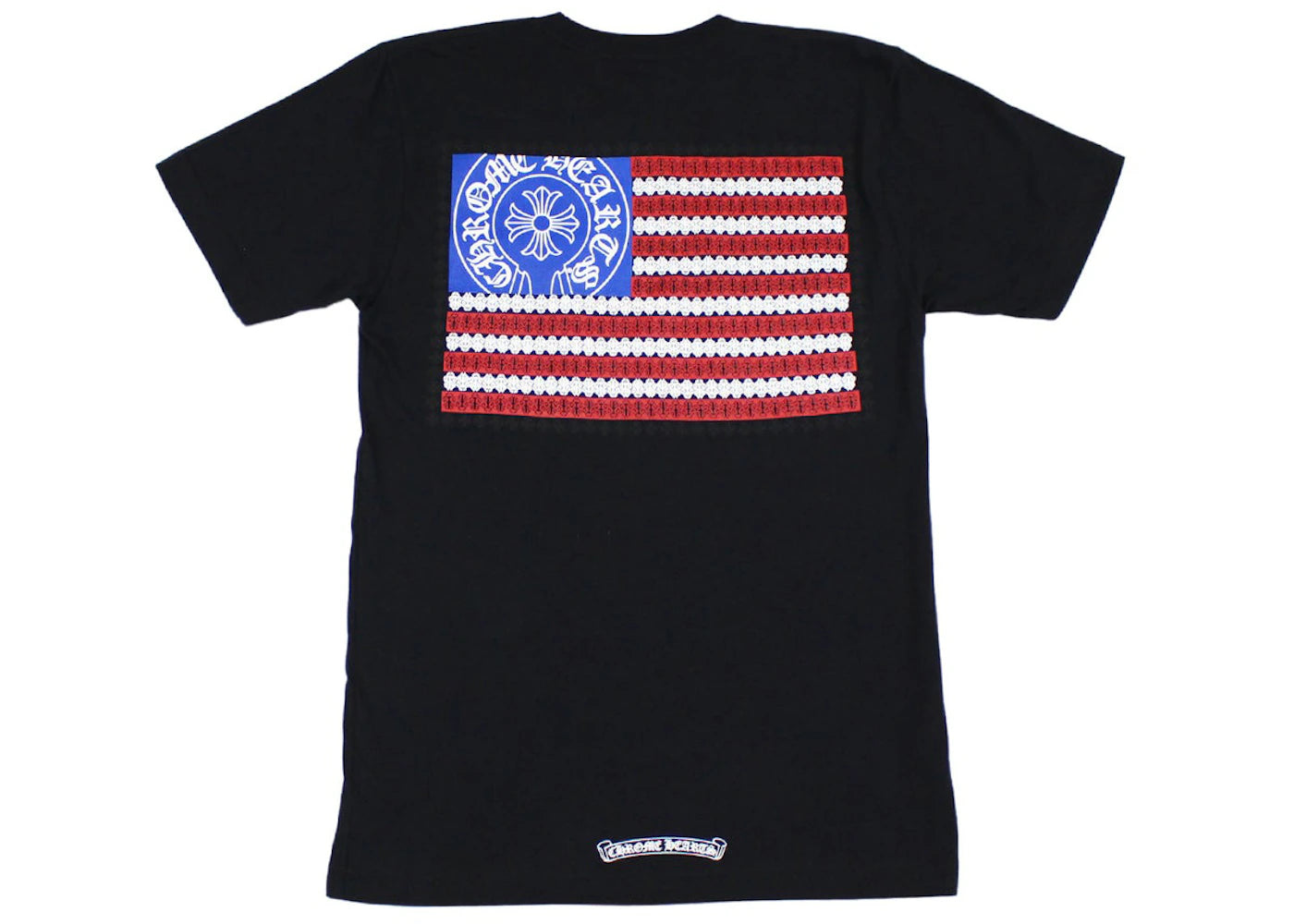 chrome hearts american flag dagger t-shirt black