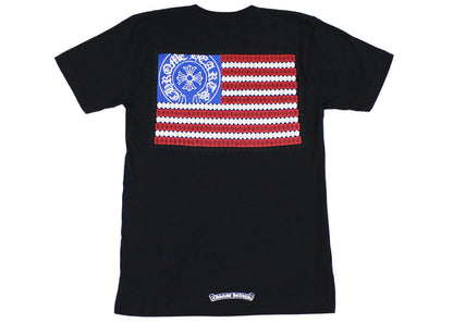 chrome hearts american flag dagger t-shirt black