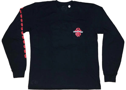 chrome hearts dagger l/s t-shirt black/red