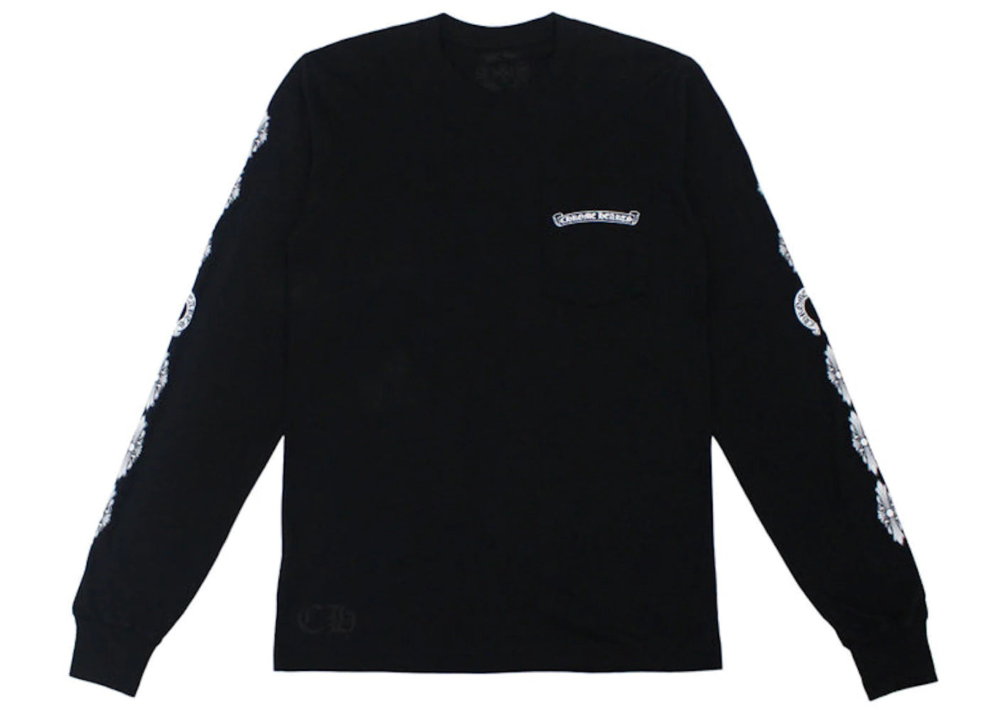 chrome hearts floral cross l/s t-shirt black