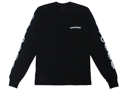 chrome hearts floral cross l/s t-shirt black