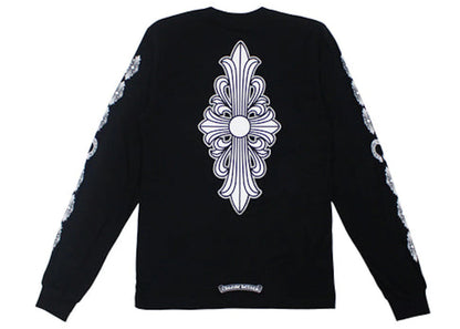 chrome hearts floral cross l/s t-shirt black