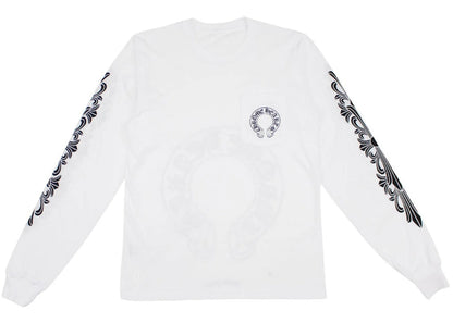 chrome hearts floral horseshoe l/s t-shirt white