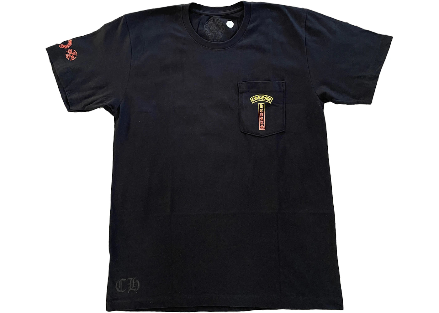 chrome hearts gradient logo t-shirt black