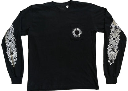 chrome hearts horse shoe l/s t-shirt black