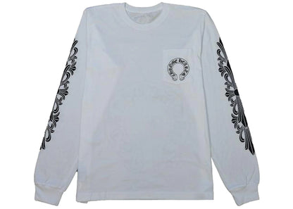 chrome hearts horse shoe l/s t-shirt white