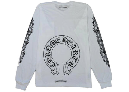 chrome hearts horse shoe l/s t-shirt white