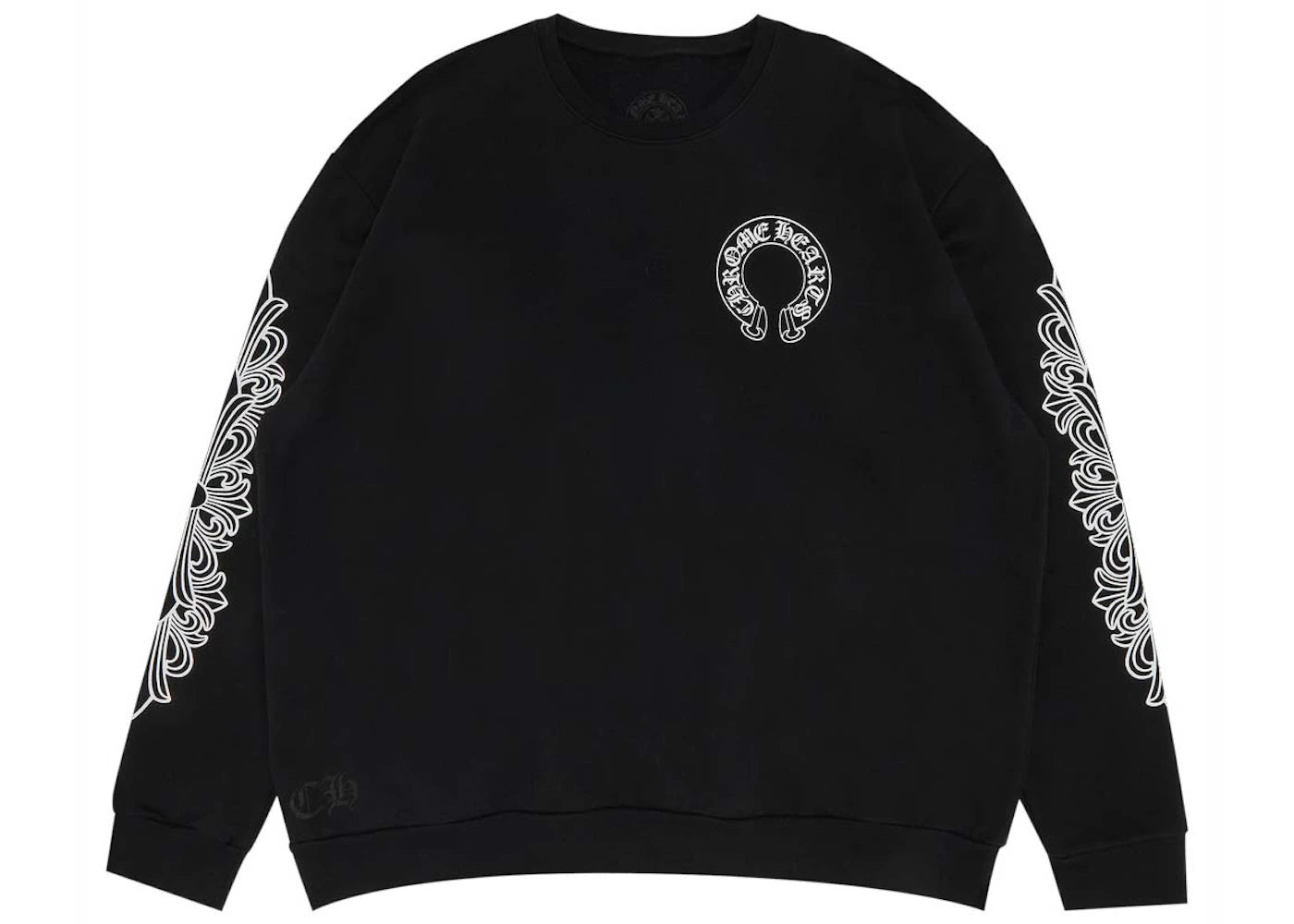 chrome hearts horseshoe crewneck black