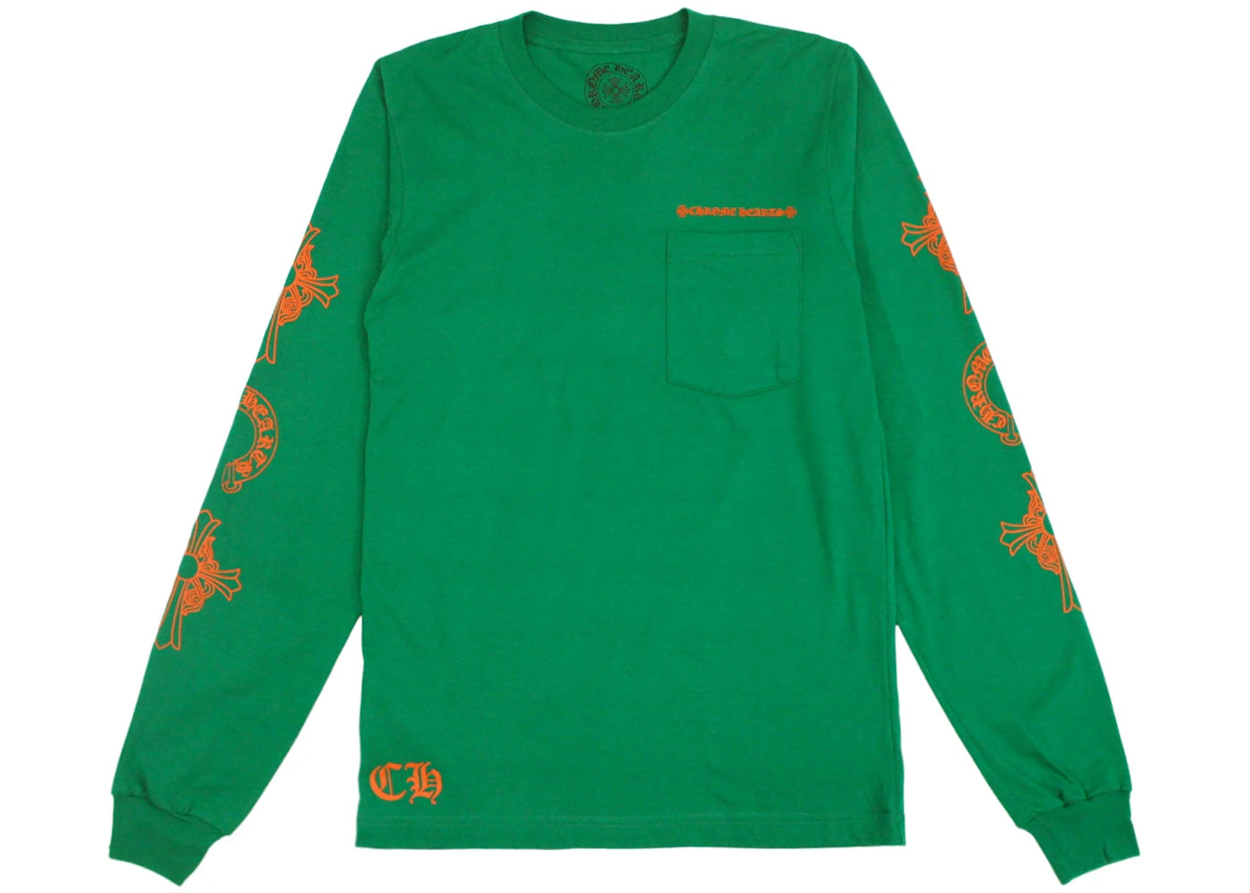 chrome hearts horseshoe l/s t-shirt green/orange