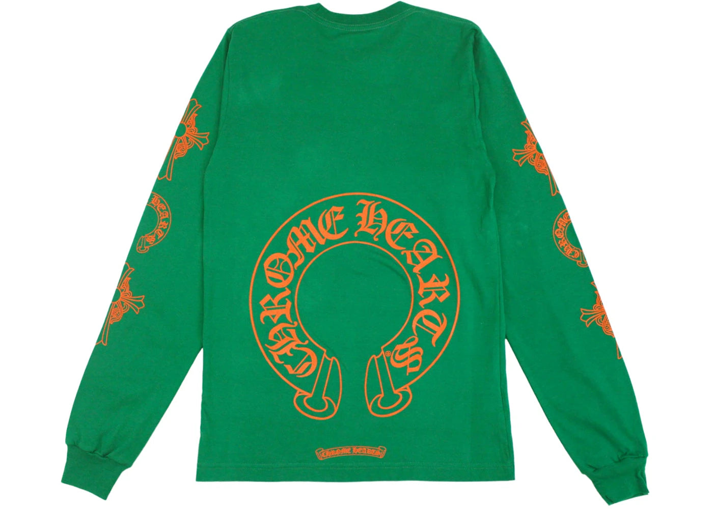 chrome hearts horseshoe l/s t-shirt green/orange
