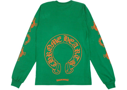 chrome hearts horseshoe l/s t-shirt green/orange