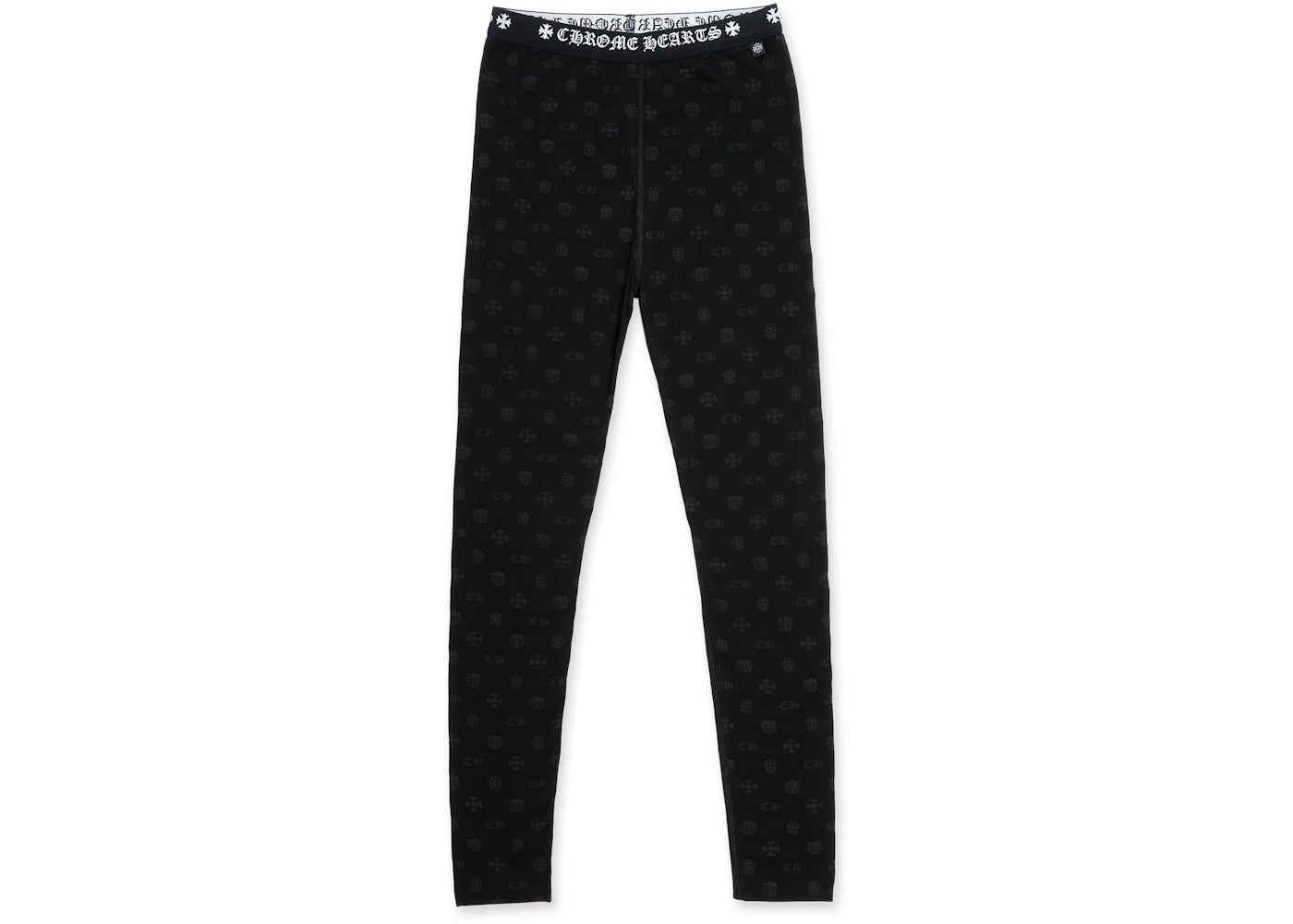 chrome hearts logo leggings black/grey multilogo