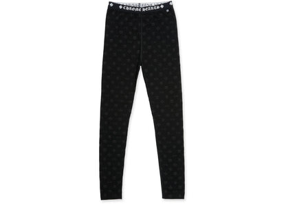 chrome hearts logo leggings black/grey multilogo