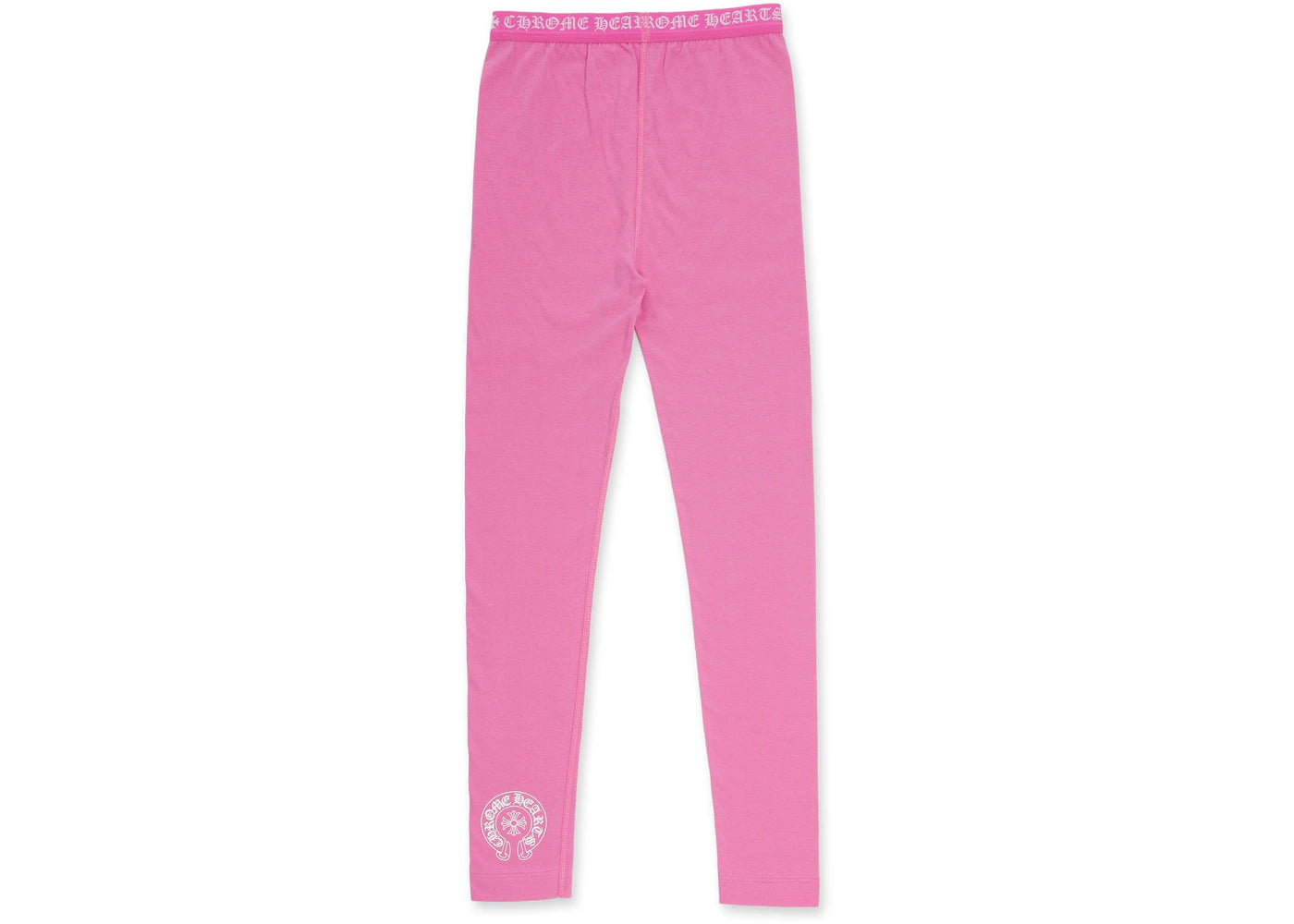 chrome hearts logo leggings pink