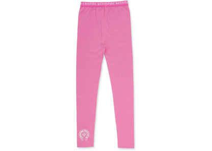 chrome hearts logo leggings pink