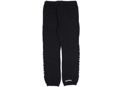 chrome hearts logo sweatpants black