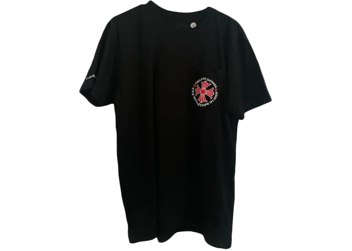 chrome hearts made in hollywood plus cross t-shirt black/red