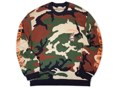chrome hearts matty boy caution crewneck camo