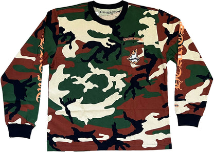 chrome hearts matty boy caution l/s t-shirt camo