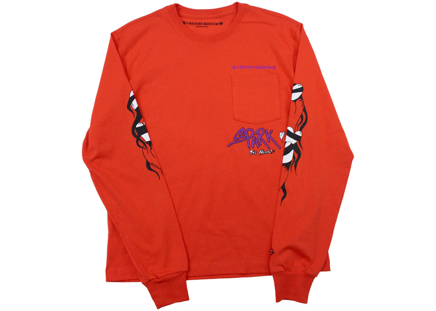 chrome hearts matty boy sadistic lipstick l/s t-shirt red