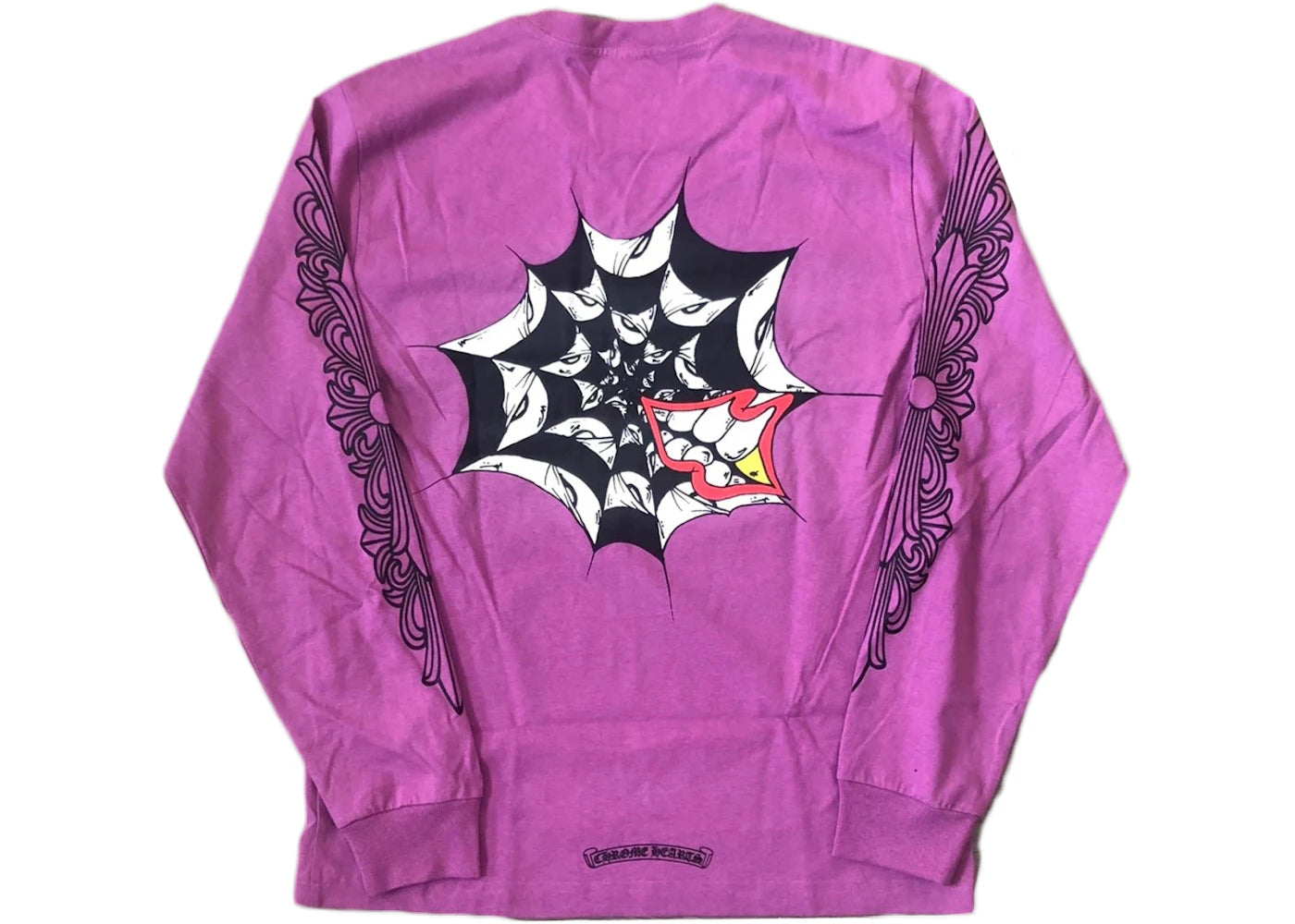 chrome hearts matty boy spider web l/s t-shirt purple