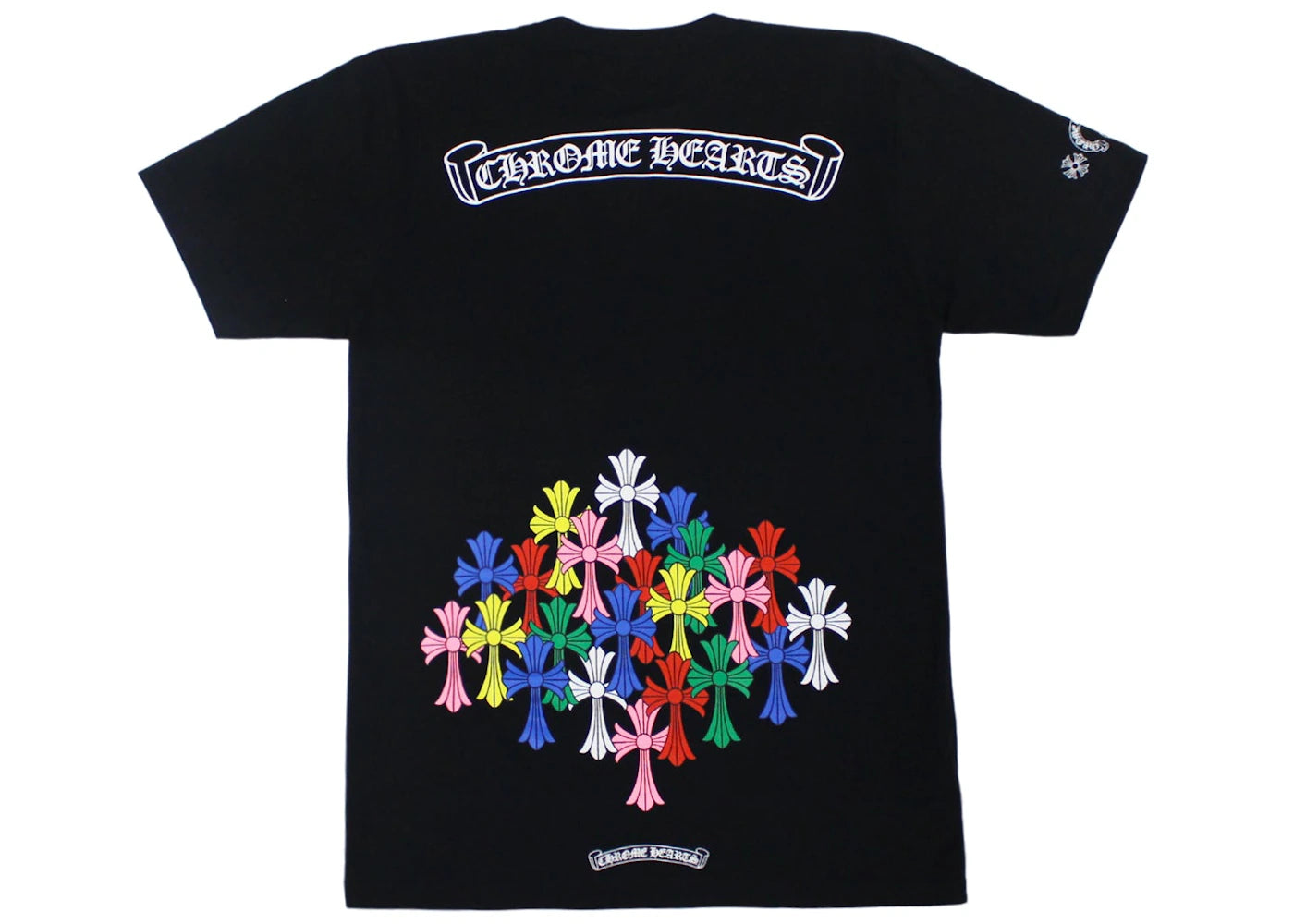 chrome hearts multi color cross t-shirt black