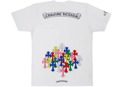 chrome hearts multi color cross t-shirt white