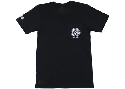 chrome hearts multi color horse shoe t-shirt black