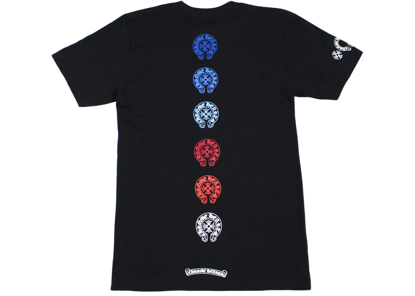 chrome hearts multi color horse shoe t-shirt black