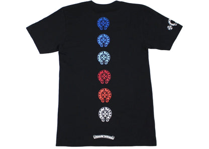 chrome hearts multi color horse shoe t-shirt black