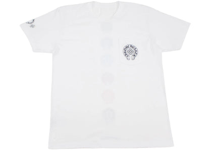 chrome hearts multi color horse shoe t-shirt white