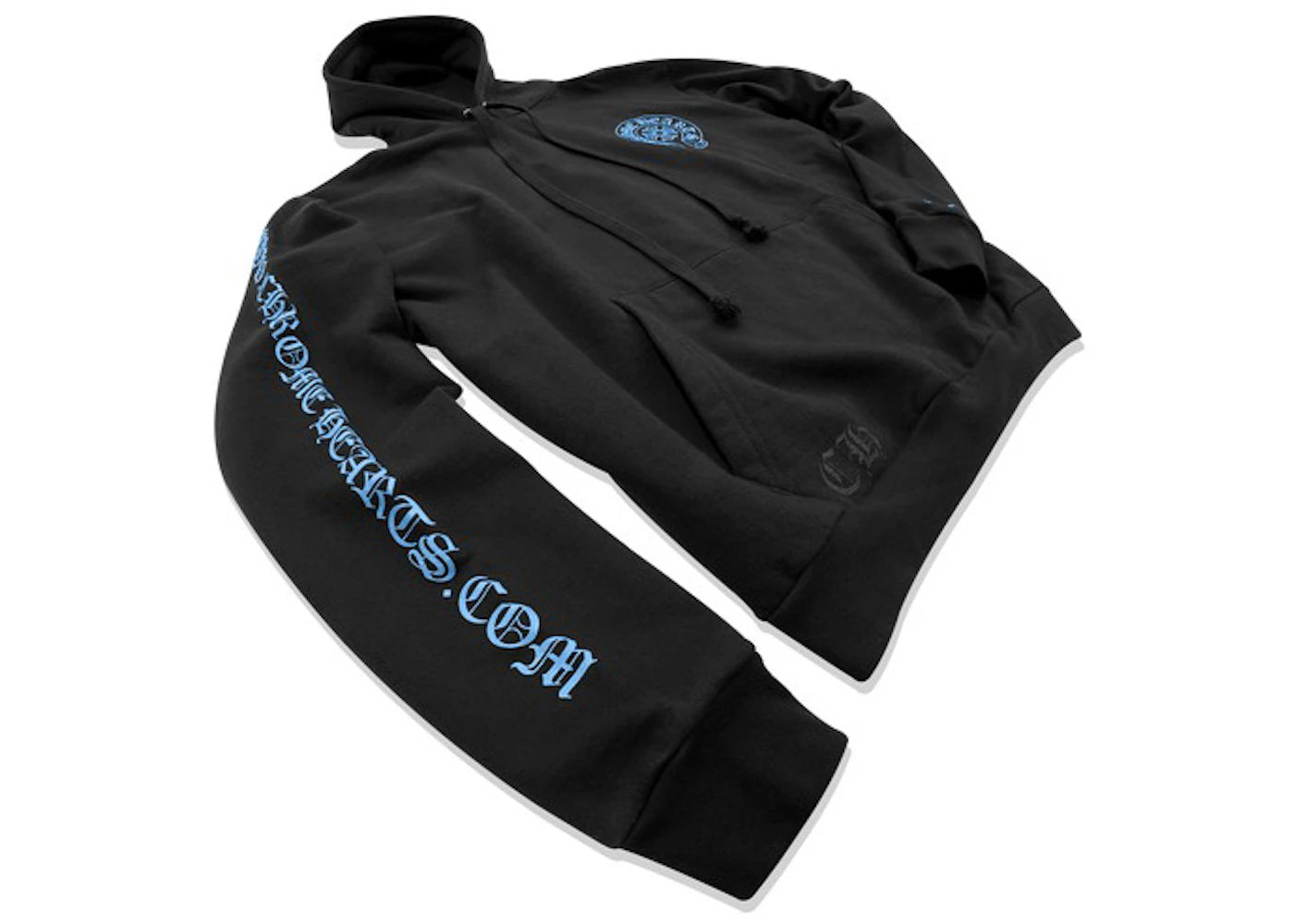 chrome hearts online exclusive hoodie black/blue