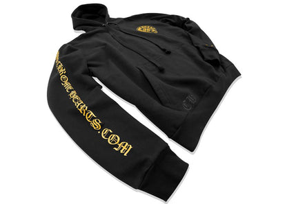 chrome hearts online exclusive hoodie black/yellow