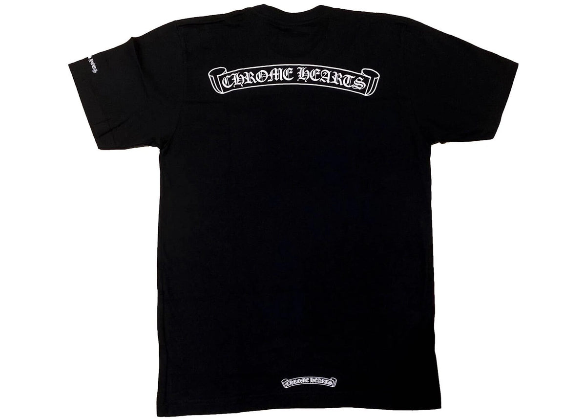 トップス Chrome Hearts Scroll Label Print T-Shirt Chrome-Hearts-Scroll-Logo-T-