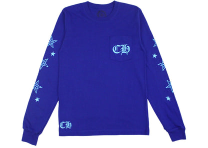 chrome hearts star l/s t-shirt blue