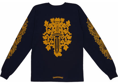 chrome hearts v89 dagger l/s t-shirt navy/yellow