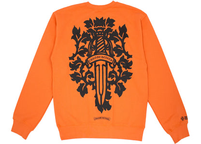 chrome hearts vine dagger crewneck sweatshirt orange/black