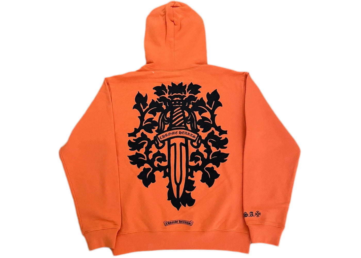 chrome hearts vine dagger hoodie orange/black