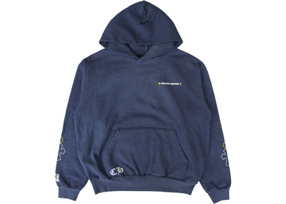 chrome hearts x drake certified chrome hand dyed hoodie washed blue (miami exclusive)