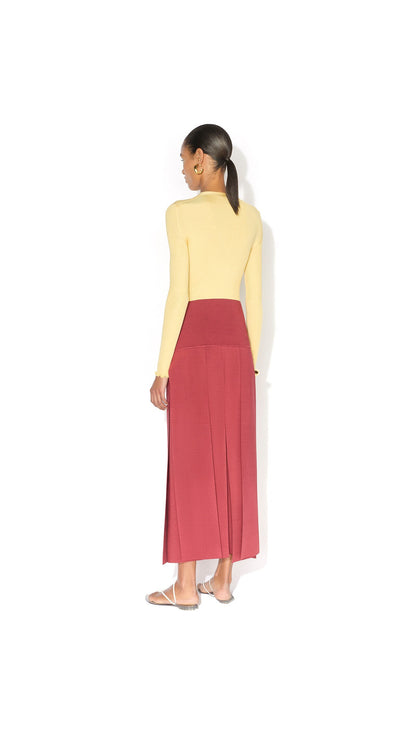 Alaïa Pleated Midi Skirt